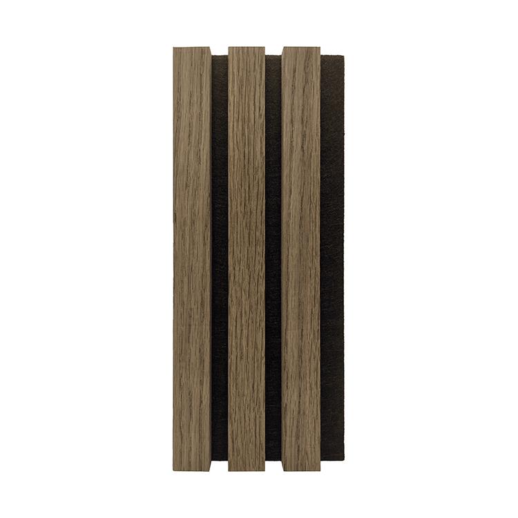 Natural smoked light wood slat panel